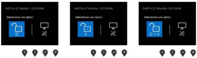 DELL Pro 27 Monitor E2725HM - Pour déverrouiller les boutons. - 1