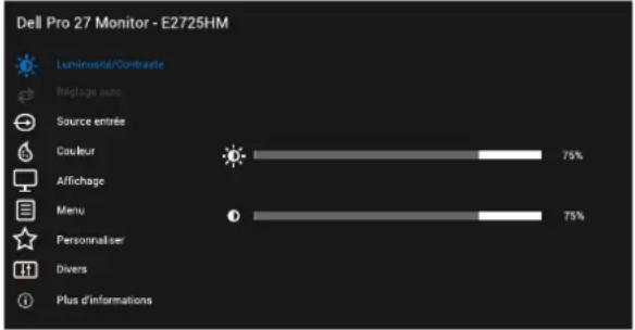 DELL Pro 27 Monitor E2725HM - Accéder au menu OSD - 3