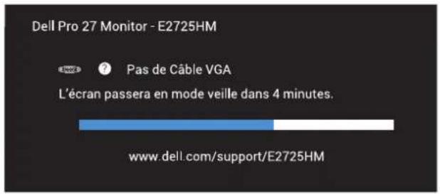 DELL Pro 27 Monitor E2725HM - Messages d'avertissement de l'OSD - 5