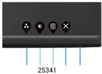 DELL Pro 27 Monitor E2725HM - Utilisation des boutons de commande - 1