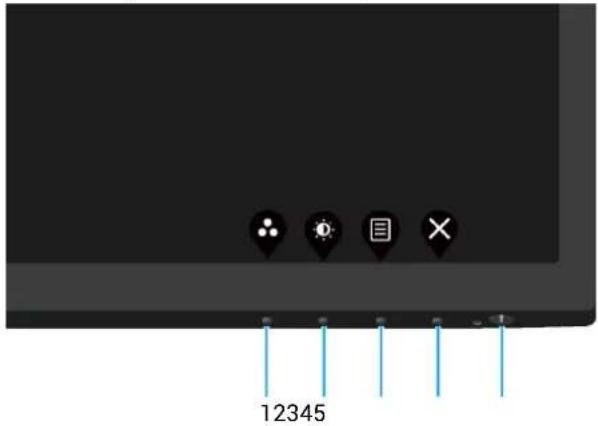 DELL Pro 27 Monitor E2725HM - Utilisez le bouton de commande du panneau frontal pour verrouiller les boutons - 1