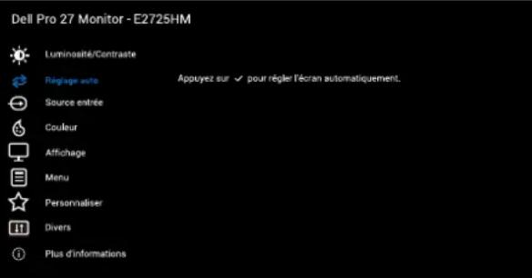 DELL Pro 27 Monitor E2725HM - Accéder au menu OSD - 6