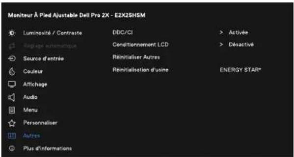 DELL Pro 24 Plus E2425HSM - Accès au menu OSD - 25