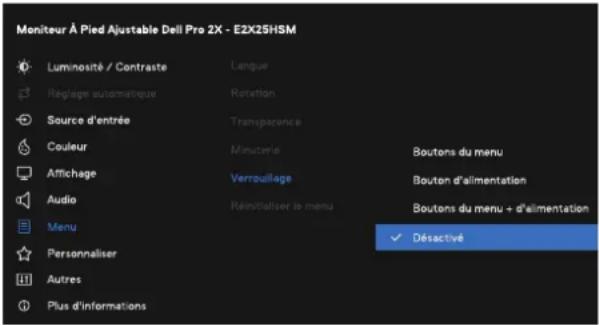 DELL Pro 24 Plus E2425HSM - Accès au menu OSD - 20