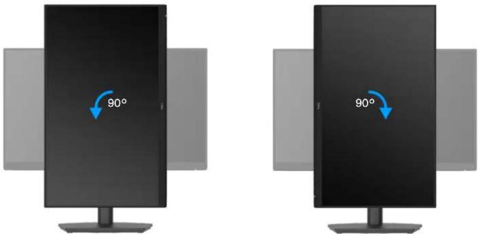 DELL Pro 22 E2225HSM - Utilisation du pivot - 1