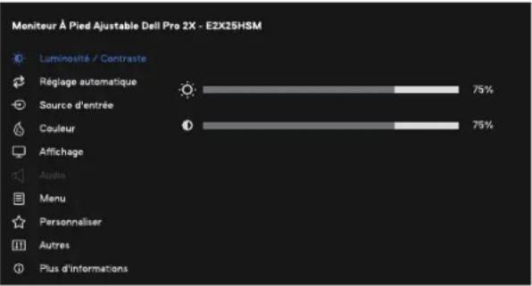 DELL Pro 22 E2225HSM - Accès au menu OSD - 3