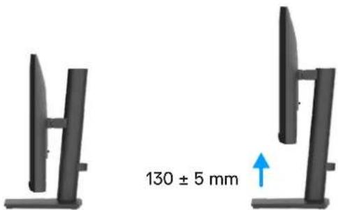 DELL Pro 22 E2225HSM - Utilisation de la hauteur - 1