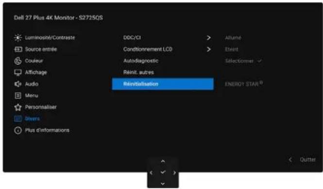 DELL 27 Plus 4K S2725QS - Réinitialisation - 1