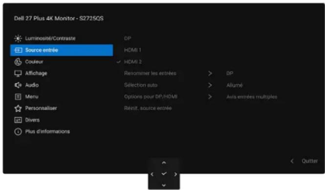 DELL 27 Plus 4K S2725QS - Source entree - 1