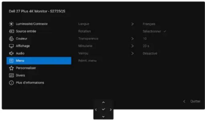 DELL 27 Plus 4K S2725QS - Menu - 1