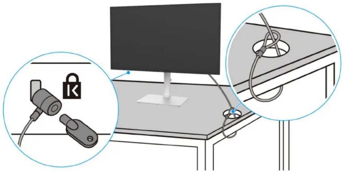 DELL 27 Plus 4K S2725QS - Sécuriser votre moniteur avec un verrou Kensingtonion (en option) - 1