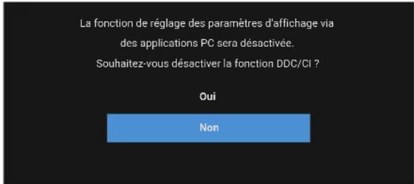DELL Pro 75 Plus 4 P7525QT - Messages d'advertisement de l'OSD - 2