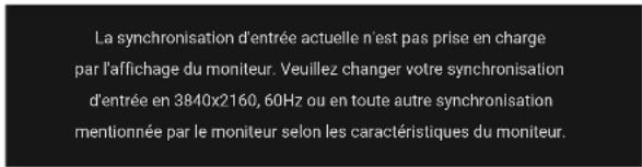DELL Pro 75 Plus 4 P7525QT - Messages d'advertisement de l'OSD - 1