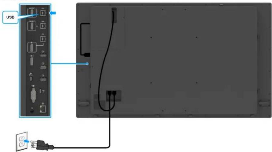 DELL Pro 75 Plus 4 P7525QT - Branchement du cable USB - 1