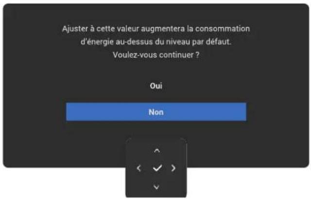 DELL 32 Plus S3225QS - Messages d'advertisement de l'OSD - 2