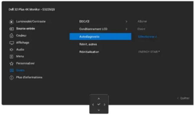 DELL 32 Plus S3225QS - Diagnostics intégrés - 1