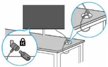 DELL 32 Plus S3225QS - Sécuriser votre moniteur avec le verroude sécurité Kensington (optionnel) - 1