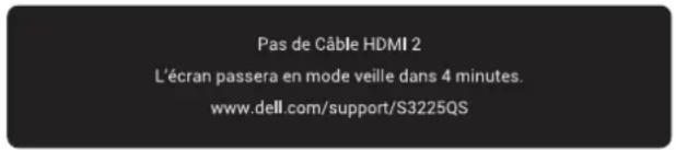 DELL 32 Plus S3225QS - Messages d'advertisement de l'OSD - 9
