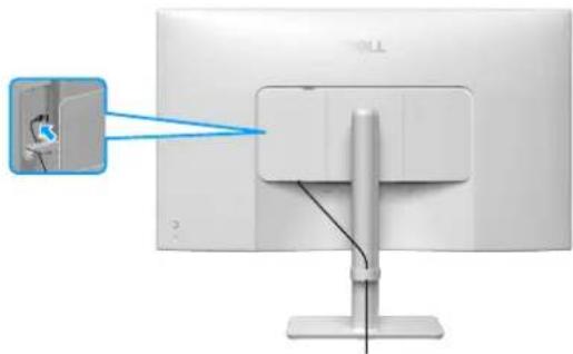 DELL 32 Plus S3225QS - Fixation du couvercle des E/S latérales - 1