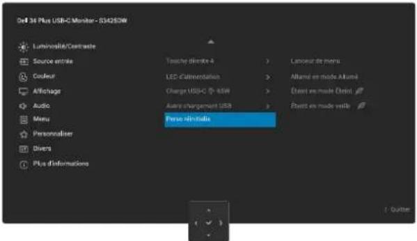 DELL 34 Plus S3425DW - Accéder au menu du système - 12
