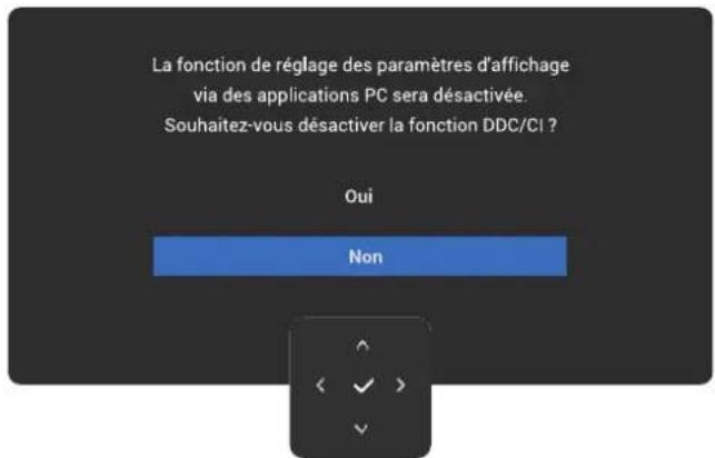 DELL 34 Plus S3425DW - Messages d'avertissement de l'OSD - 4