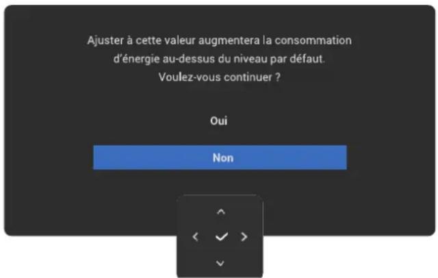 DELL 34 Plus S3425DW - Messages d'avertissement de l'OSD - 2