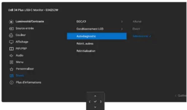 DELL 34 Plus S3425DW - Diagnostiques intégrés - 1