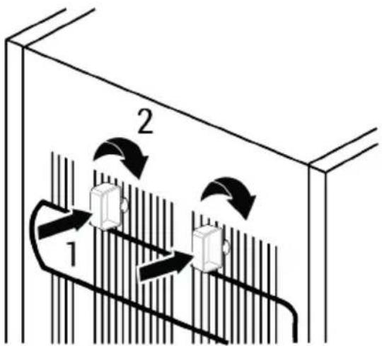 WHIRLPOOL W55V1 112W - Attaching the Plastic Wedges - 1