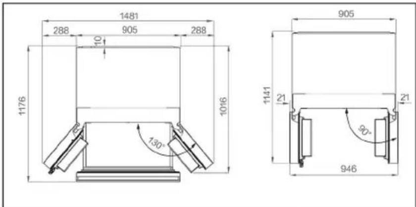 HAIER HFR79F19DFGB - Рекомендація щодо простору для встановлення - 1