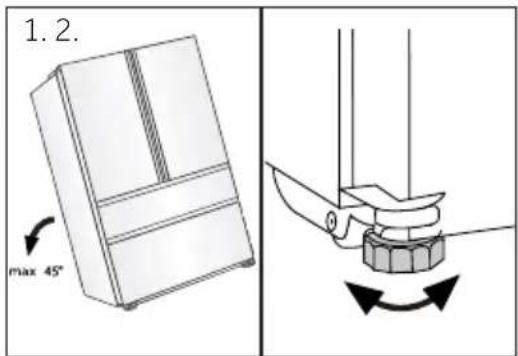 HAIER HFR79F19DFGB - Aigning the appliance - 2
