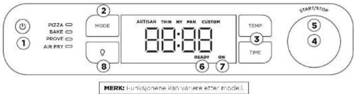 NINJA Artisan MO201EU - BLI KJENT MED NINJA ARTISAN ELEKTRISK PIZZA- OG AIRFRYOVN - 1