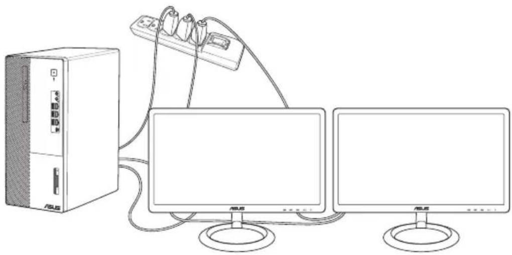 ASUS D700MC - ในการตั้งค่าจอแสดงผลหลายจอ - 1