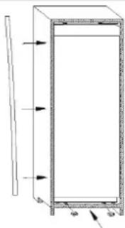 ROSIERES RBLP 220 NF - A TERMÉK MÉRETEI ÉS A BEEPITETT REKESZ - 5