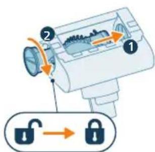 PHILIPS 5000 Series Aqua Flex Tube XC5244 - Manutenção da mini escova turbo (apenas XC5243 e XC5244) - 2