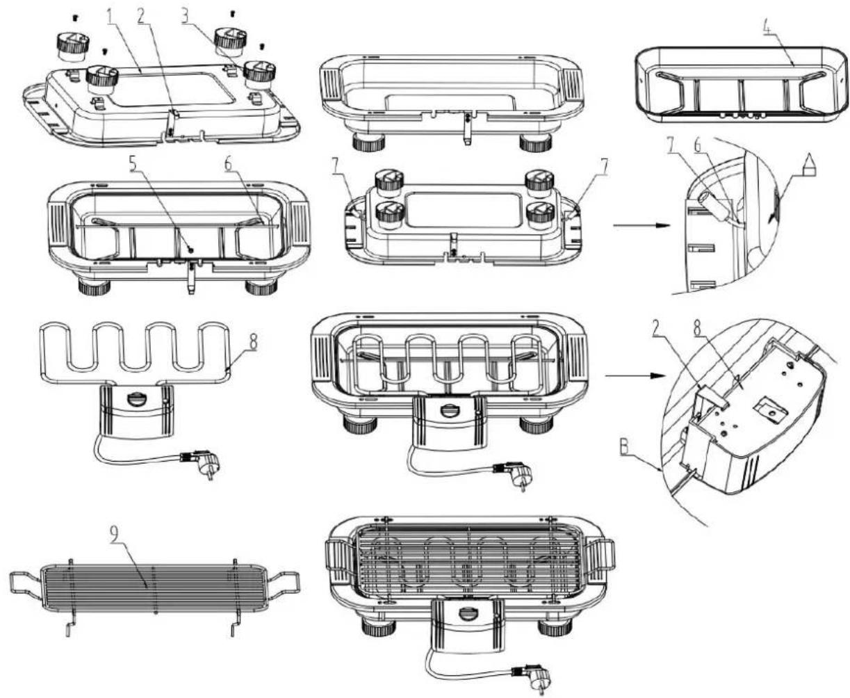 Melchioni BBQ2 - ASSEMBLARE IL GRILL COME DA DISEGNO - 1