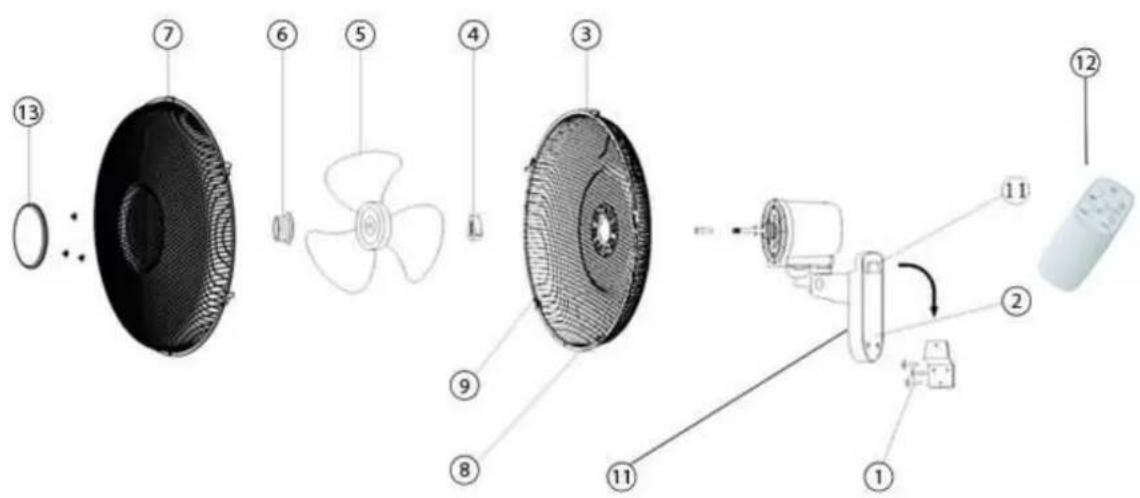 Melchioni MF 2417PA - IDENTIFICATION OF PARTS - 1