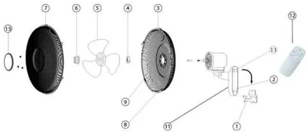 Melchioni MF 2417PA - IDENTIFICAZIONE DELLE PARTI - 1