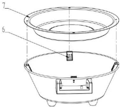 Melchioni BBQ1 - Putting the reflect plate on the body, three holes of reflect plate should align with three supports. - 1