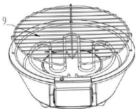 Melchioni BBQ1 - Utilizzare le viti M4 per assemblare i piedini al fondo del corpo centrale - 4