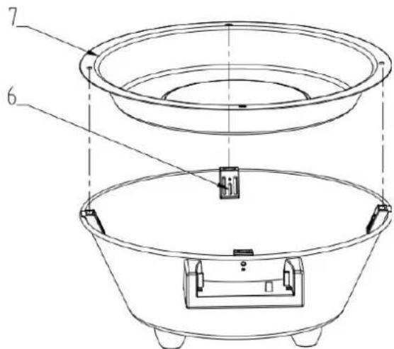 Melchioni BBQ1 - Utilizzare le viti M4 per assemblare i piedini al fondo del corpo centrale - 2