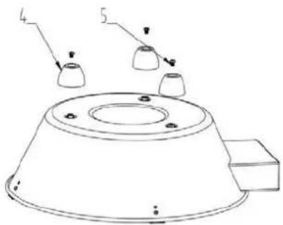 Melchioni BBQ1 - Using the M4 screw to assemble the foot on the bottom body. - 1