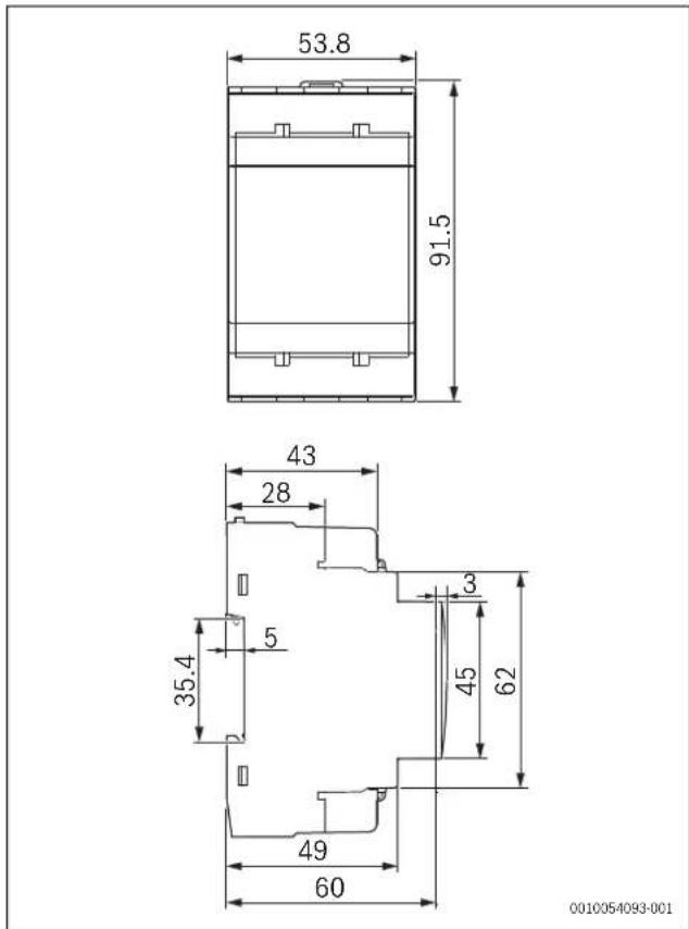 BOSCH Power Meter 5000 PM5000 F - Product dimensions - 1