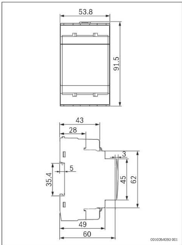 BOSCH Power Meter 5000 PM5000 F - Dimensioner Mått - 1