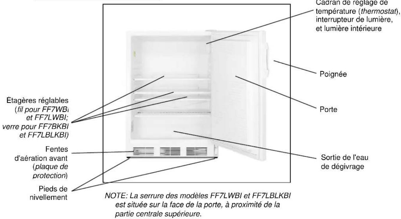 Accucold FF6LWBI7SSTB - Emplacement des pièces - 2