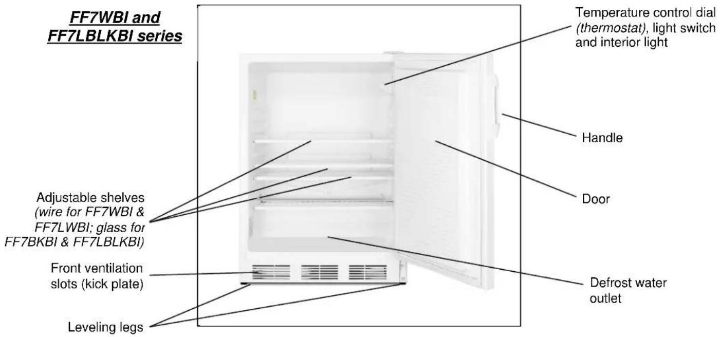 Accucold FF6LWBI7SSTB - Location of Parts - 2