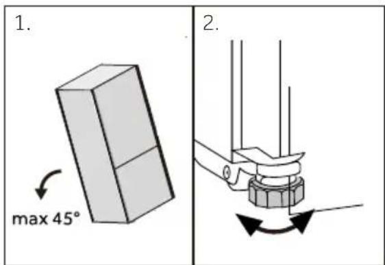 CANDY CNUQ4L58DX - Aligning the appliance - 1