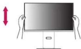 LG UltraGear 27G850A - Adjusting the Stand Height - 1