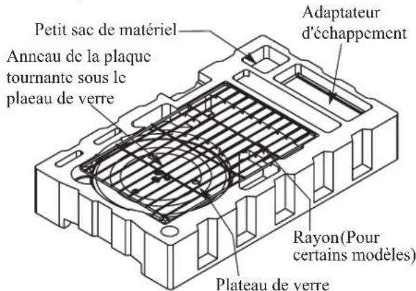 ELECTROLUX EMOW1911SS - ENLEVER LE FOUR À MICRO-ONDES DU CARTON/ENLEVER LE PLATEAU DE MONTAGE - 1