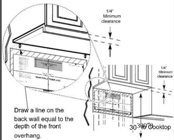ELECTROLUX EMOW1911SS - DETERMINING WALL PLATE LOCATION UNDER YOUR CABINET - 3