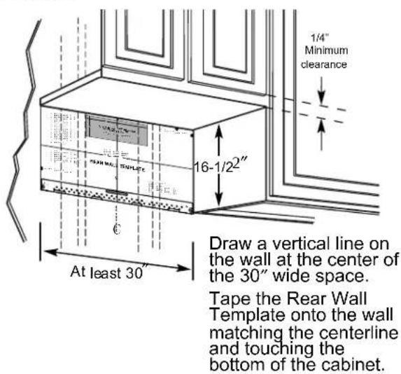 ELECTROLUX EMOW1911SS - DETERMINING WALL PLATE LOCATION UNDER YOUR CABINET - 1